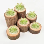 Wood Lights Holder Wooden Candlestick Succulent Plant Pot Tray Candle Holder Home Table Desktop Rustic Wedding Holiday DIY Decor - Image 6