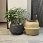 Zerolife-Seaweed Wicker Basket for Dirty Cloth, Laundry Storage Bakset, Hand Woven, FLower Plant Pot, Home Garden Cesta Mimbre - Image 4