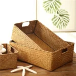Zerolife Natural Large Woven Seagrass Basket Of Straw Wicker For Home Table Fruit Bread Towels Small Kitchen Storage Container - Image 6
