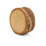 Jaswehome 4pcs Natural Wood Round Coasters Set Wooden Coasters With Bark Table Mat Coffee Tea Mug Drinks Holder Cup Mat - Image 4