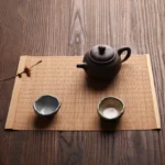 New Natural Bamboo Table Mat Tea Dining Hot Insulated Table Runner Japanese Style Natural Woven Placemat Coaster Cup Pad - Image 2