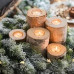 Wood Lights Holder Wooden Candlestick Succulent Plant Pot Tray Candle Holder Home Table Desktop Rustic Wedding Holiday DIY Decor - Image 5