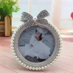2020 photo frame decoration frame pearl photo frame painting picture frame photo display stand home decorationDiamond Pearl Tilt - Image 3