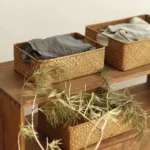 Zerolife Natural Large Woven Seagrass Basket Of Straw Wicker For Home Table Fruit Bread Towels Small Kitchen Storage Container - Image 2