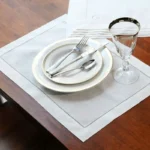Elegant Cotton Hemstitched Placemats - Set of 12 White Dining Essentials