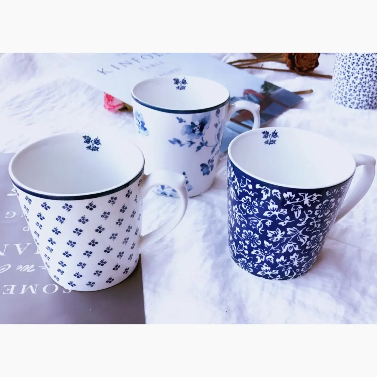 British Ceramic Roland Simple Elegant Romantic Mug European Coffee Tea Cup Office Water Cup Underglaze Color - Image 3