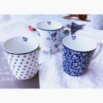 British ceramic Roland simple elegant romantic Mug European coffee tea cup office water cup underglaze color - Image 3