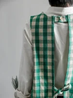 Cotton Linen Apron Kindergarten Smock Women Lady Kitchen Cooking Cleaning Dining Room Vest Apron Tea Shop Uniform Tablier - Image 6