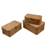 Rattan Woven Storage Box Clothing Toys Holder Handmade Jewelry Boxes Straw Wicker Basket with Lid Home Sundries Makeup Organizer - Image 2