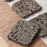 Cup Mat Volcanic Stone Coaster Table Accessories Teaset Absorbent Heat-Resistant Natural Stone Hand-Polished Drink Coaster 9x9cm - Image 3