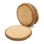 Jaswehome 4pcs Natural Wood Round Coasters Set Wooden Coasters With Bark Table Mat Coffee Tea Mug Drinks Holder Cup Mat - Image 3