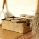 Zerolife Natural Large Woven Seagrass Basket Of Straw Wicker For Home Table Fruit Bread Towels Small Kitchen Storage Container - Image 4