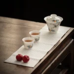 Elegant Cotton Linen Tea Towel Mat for Stylish Tea Ceremonies - Image 3