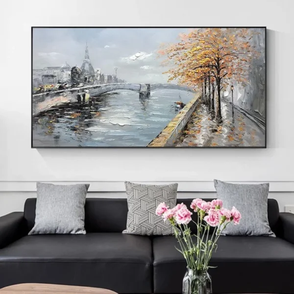 Hand Painted Venice Paris Hand Painted Oil Paintings Canvas Abstract Decoration Wall Art Living Room Decor Wall Decor Pictures