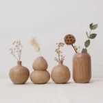 Japanese Flowers Bottle Wooden Vase for Flower Home Decor Decorative Flowers Vase Living Room Decoration Office Desktop Ornament - Image 4