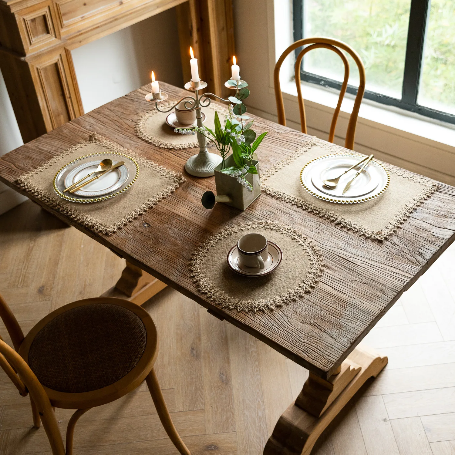 2 PCS Braided Placemats Heat Resistant Jute Table Mats Farmhouse Woven Fabric Natural Place Mats for Decorations Indoor Outdoor 10 kf S020a18b7ab484ac6b37055d7e5bb2e10R