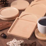 2PCS/Lot 8.8cm Walnut Wooden Coaster Round Square Beech Blank Wood Cup Mat Durable Heat Resistant Tea Coffee Cup Pad Placemats - Image 6