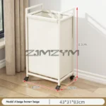 Laundry Basket with Wheels Large Capacity Storage Basket Multifunctional Foldable Waterproof Storage Bag For Dirty Clothes - Image 5