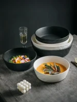 Large Size Cerc Soup Bowl Japanese Sle High Capaci Clear Soup Bowl for Boiled Fi cious Suan Cai Fi Bowl - Image 2
