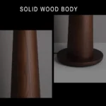 2025 Floor Lamp Wooden Black Wood Standing Light for Living Room Bedside Decoration Fabric Lampshade Standard Mood Light - Image 5