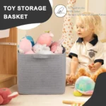 Large Capacity Cotton Rope Woven Storage Basket Dirty Clothes Basket Miscellaneous Items Basket Snacks Toys Basket Home Use - Image 3