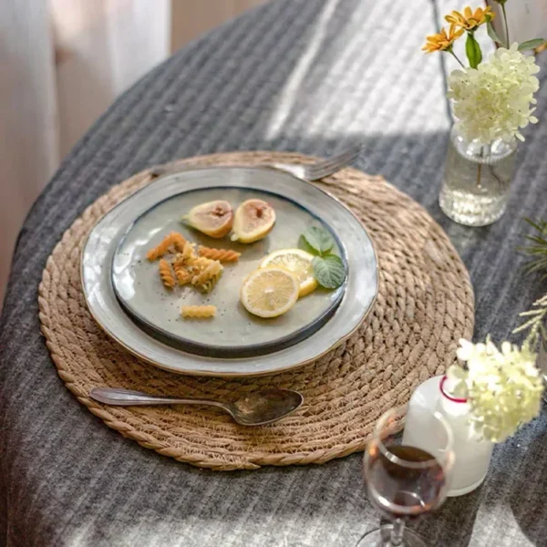 Pot Mats Handwoven Rattan Placemat Round Heat Insulation Mat Natural Grass Woven Table Mats for Dining Home Wedding Decor