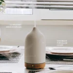 Ceramic Wood Grain Essential Oil Diffuser with 7-Color Glow - Image 3