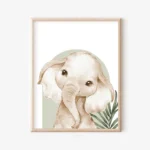 Nordic Modern Cute Animal Elephant Giraffe Cat Prints Canvas Painting Poster For Living Room Play Room Kids Room Home Decor - Image 2