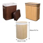 Large Laundry Basket Waterproof with Handle Portable Tall with Lid Laundry Hamper for Living Room Bedroom Dorm Bathroom Nursery - Image 6