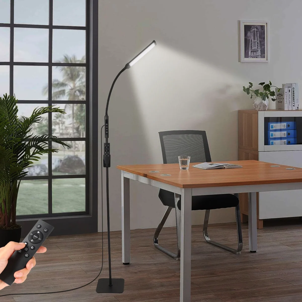Tall Floor Lamp, Regular/Touch Model-With Remote Control, Adjustable Height & Brightness, 3 Color Modes - Image 3