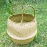 Seaweed Wicker Basket Rattan Hanging Flowerpot Dirty Clothes Storage WF1015 - Image 3