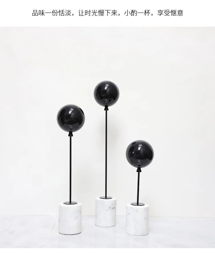 Minimalist Balloon Art Sculpture, Natural Marble Base, Tabletop Ornaments, Metal Balloon Sculpture, Room Aesthetic Decoration 5 kf S08dc35d412054a54936bf4c032d55ea7r