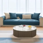 Luxurious Dark Blue Linen Sofa Cover - Non-Slip & Durable Protection - Image 4