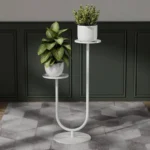 Plant Stand - Metal Vertical Plant Rack with Dual Holders - Flower Pot Rack for Living Room & Balcony & Office Decor - Image 3