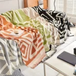 Chic Boho Chenille Sofa Towel with Tassels - Versatile Beach & Picnic Blanket - Image 5