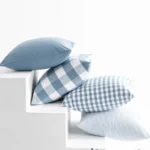 LEEJOOM Light Blue Baby Blue Pillow Covers Plaid Home Decorative Sofa Cushion Cover 30x50cm/45x45cm 1PC - Image 4