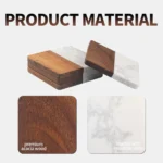 Sleek Acacia & Marble Coasters Set – Heat-Resistant Elegance - Image 5