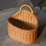 Wall Mounted Vegetable and Fruit Basket, Simulated Rattan Hanging Basket, Plastic Wall-mounted Hanging Basket, Home Decoration - Image 3