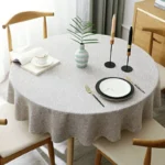 Pure Cotton Round Table Cover Linen Round Tablecloth Solid Color Table Cloth Dining Tea Home Hotel Banquet Fabric Tablecloth - Image 5