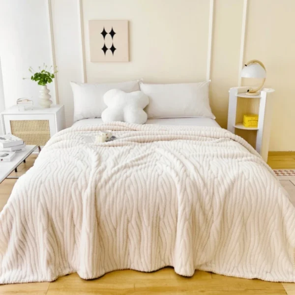 Ultra-Soft Fluffy White Blanket for Cozy Winter Nights