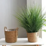 1PC Nordic Handmade Straw Woven Flower Pot Planter Basket Laundry Dirty Clothes Storage Potted Garden Green Plant Flower Holders - Image 2