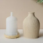 vase shape Ceramic Aromatherapy humidifier Household resin ultrasonic air mute humidifier for Home Office - Image 4