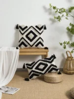 Nordic INS-style Moroccan tufted throw pillow and lumbar pillow covers for living rooms, bedrooms, and cars. - Image 3