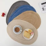 1/6/10pcs 35x50cm Big Oval Braided Placemats Natural Woven Table Mats for Dining Table Place mats Blue Khaki Cream 식탁매트 Салфетки - Image 4