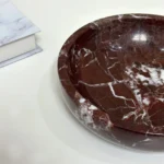Large Decorative Marble Bowl, 7.87 Inches,Natural Purple Stone Round Bowl Home Decor, Fruit Nuts Jewelry Tray Soap Serving Bowl - Image 3