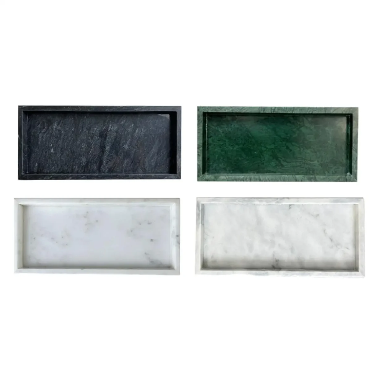 Marble Stone Serving Tray Lotion Cosmetics Jewelry Organizer Marble Elegant Jewelry Tray for Club Dresser Office Kitchen Home - Image 6