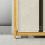 Laundry Basket with Bamboo Frame 200L 4 Compartments Extendable and Removable Laundry Bag Laundry Baskets Bamboo Beige ZSNJ-35 - Image 6