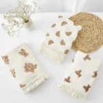 Organic Baby Blankets Muslin Swaddle For Newborn Fringe Double Layer Cotton Summer Blanket Bed Comforter Infant Baby Stuff Bebe