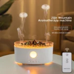 DC 24V Home Electric Aromatherapy Essential Oil Diffuser Jellyfish Smoke Ring Air Humidifier with 3 Colors Light Remote Control - Image 2