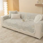 All Season Sectional Sofa Cover L-Shape Couch Protector Anti-slip Anti-cat Scratch French Style Sofa Cushion Mat For Living Room - Image 3